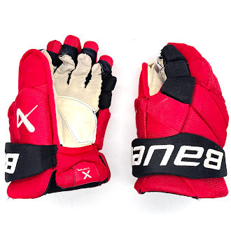 Bauer Vapor Hyperlite - Gant d'occasion NHL Pro Stock - Hurricanes de la Caroline (rouge/noir) n° 1